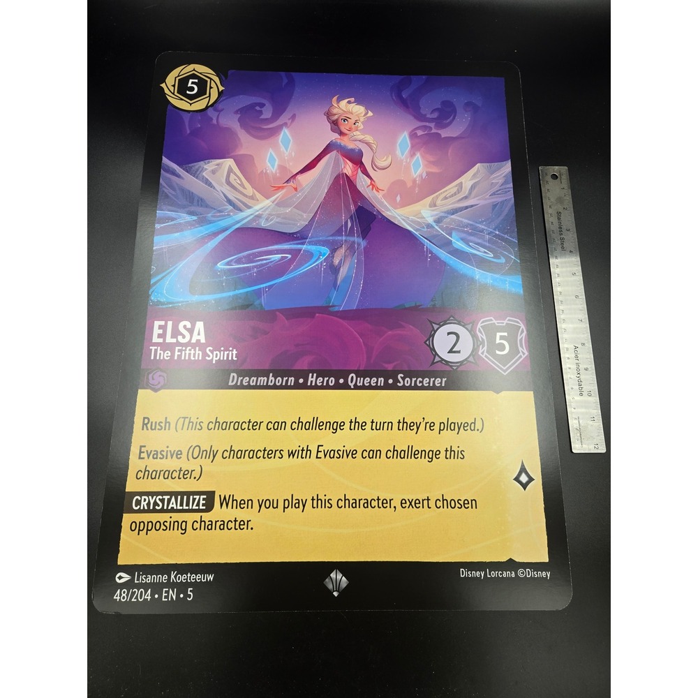 Disney Lorcana Elsa The Fifth Spirit Oversized Promo Card 48/204 EN 5 Chapter 1